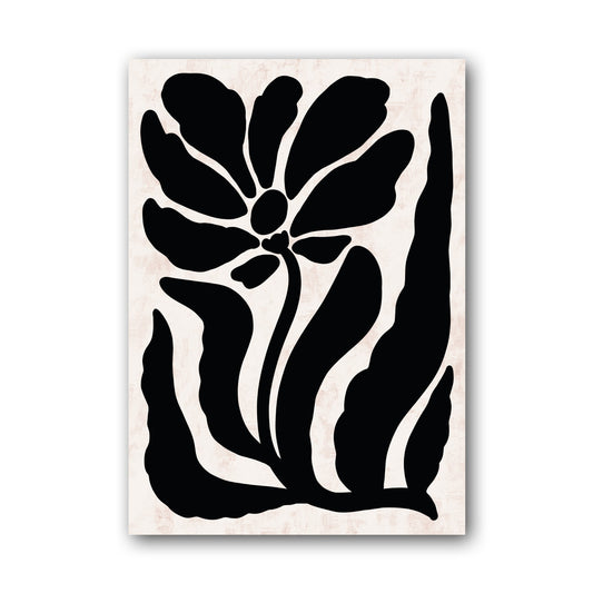 Black White Upright Bloom Poster