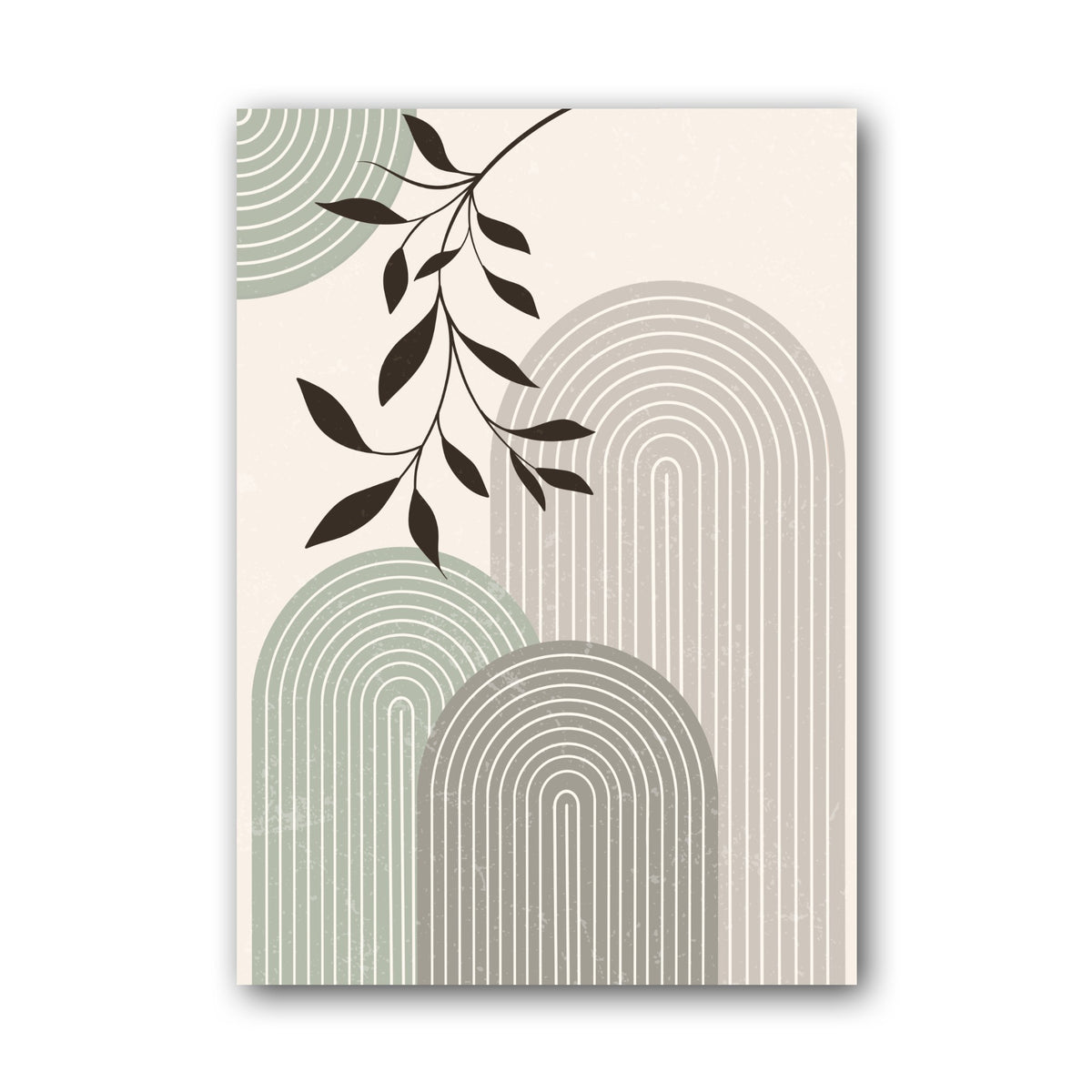 Sage Botanical Minimal Arch Poster