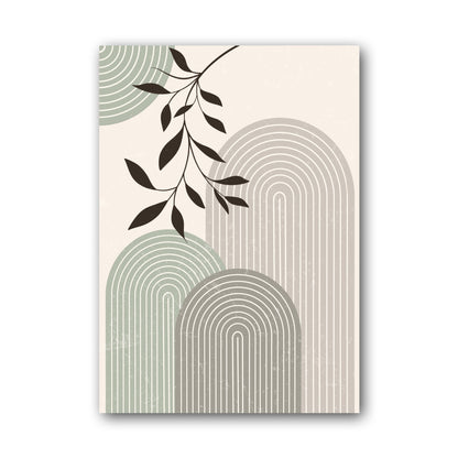 Sage Botanical Minimal Arch Poster