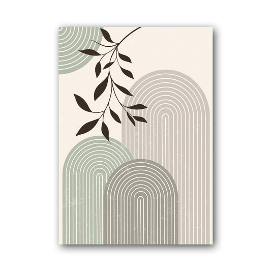 Sage Botanical Minimal Arch Poster