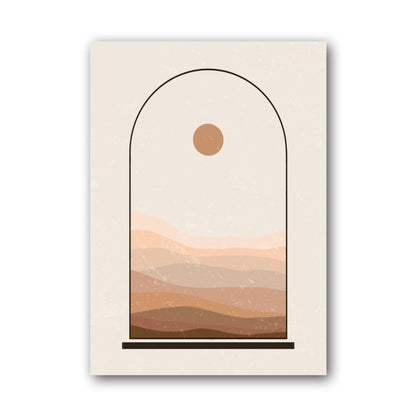 Minimal Arch Desert Horizon Poster