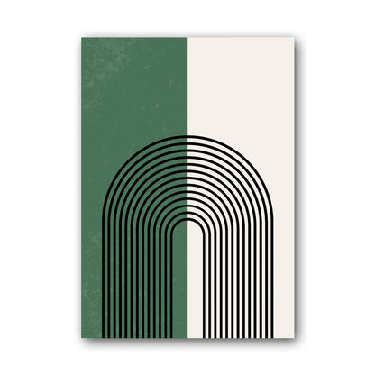 Forest Green Layered Circle Poster