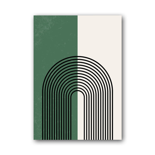 Forest Green Layered Circle Poster