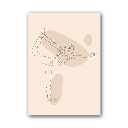 Beige Delicate Line Organic Abstract Poster