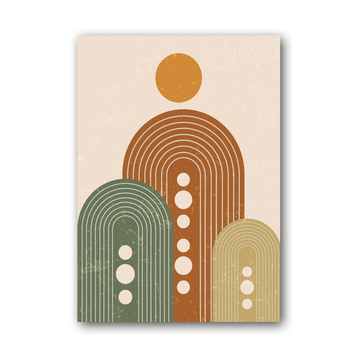 Orange and Sage Boho Arch Poster