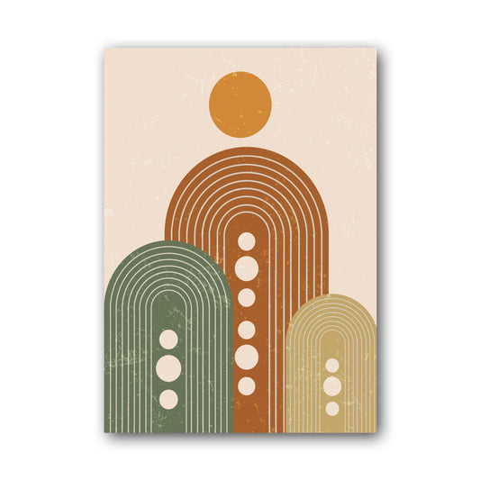 Orange and Sage Boho Arch Poster