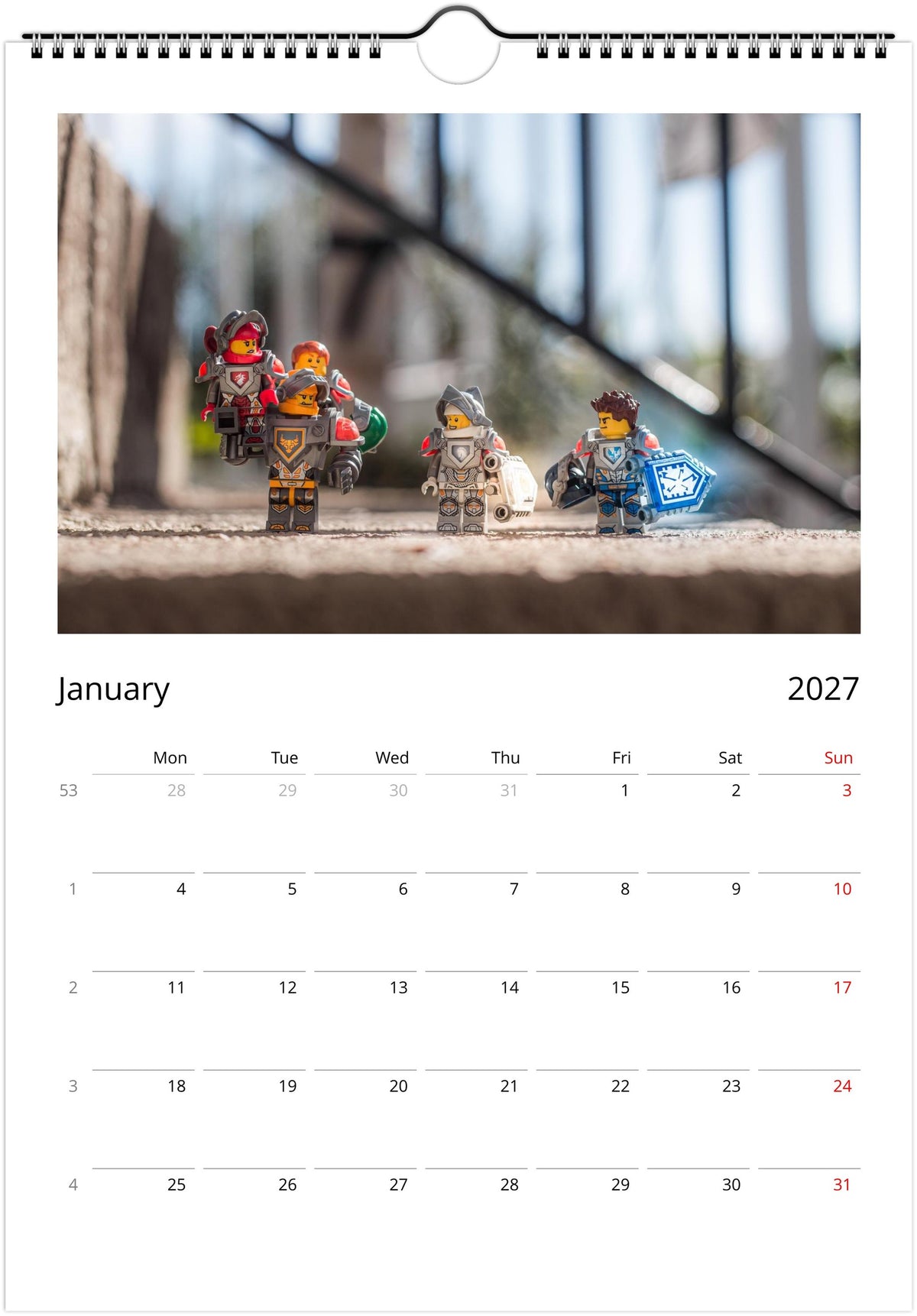 Minifig on Camera - Wall calendar (2027)